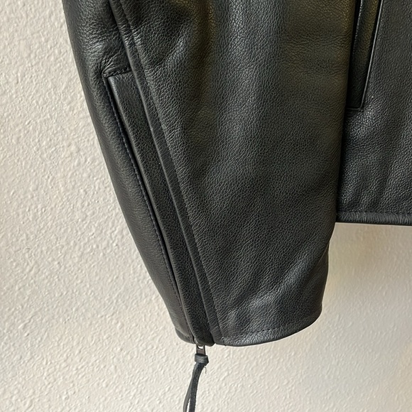 Harley Davidson Motorcycle Black Leather Riding Jacket 4XL - Picture 7 of 14
